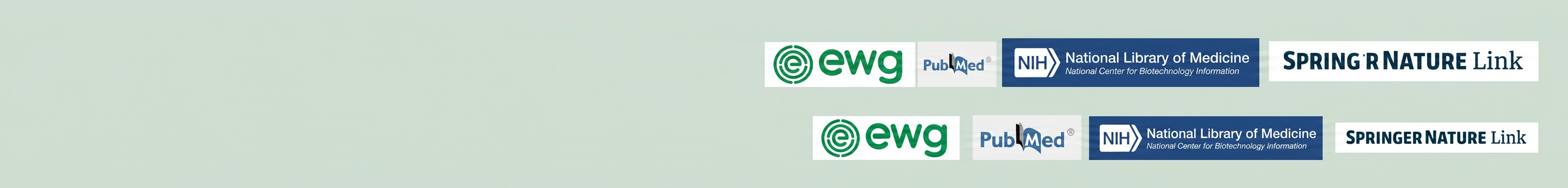 Research sources: EWG, PubMed, NIH National Library of Medicine, Springer Nature Link